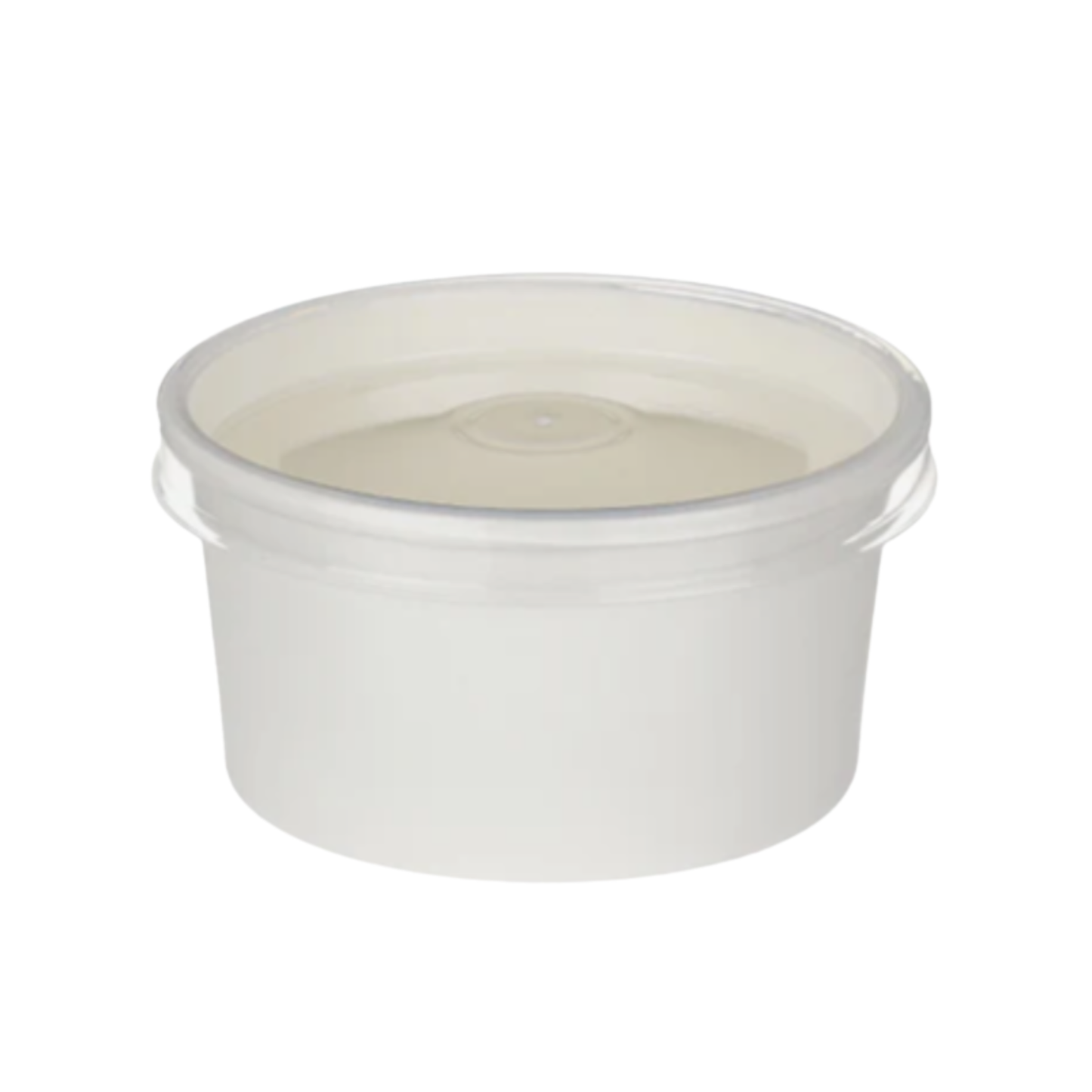 4oz/7oz White Paper Takeaway Portion Pots (PP Lined) and Clear PP Lids Combo