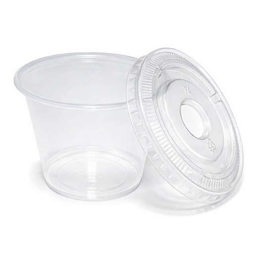 5.5oz Clear PP Portion Pots & Lids Combo