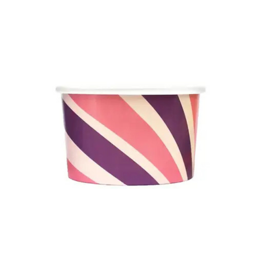 6oz Patterned Ice Cream Tub (PE Lined)