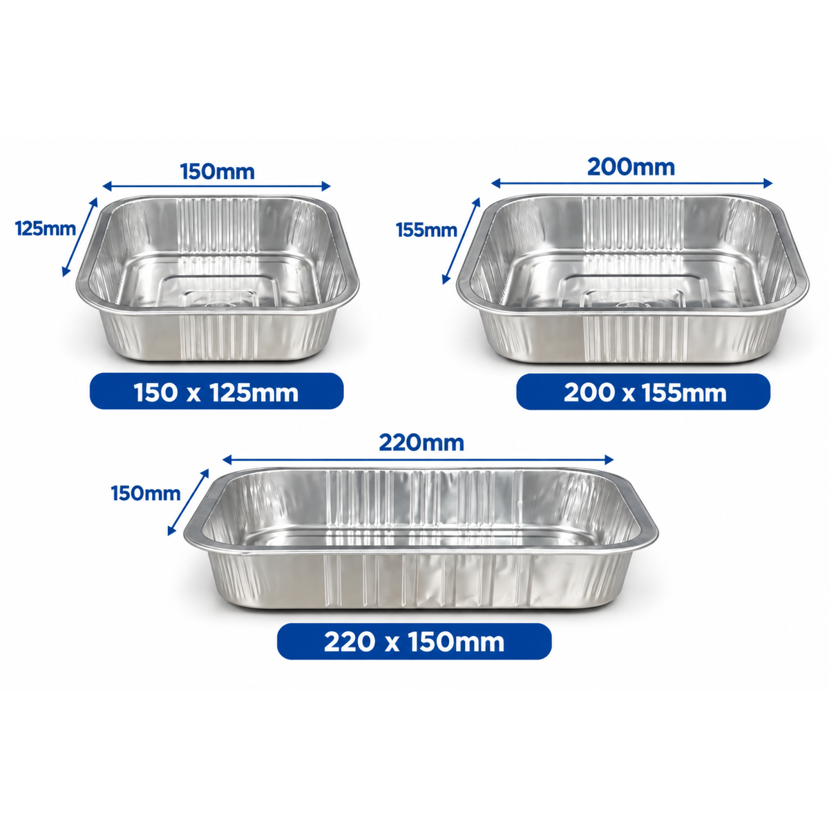Smoothwall Rectangular Aluminium Foil Trays - Request A Quote