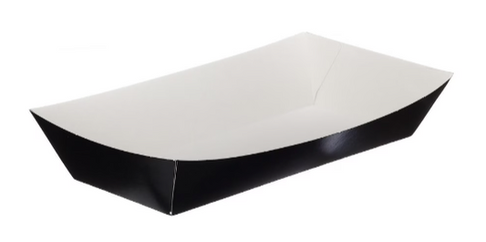 Medium Black Folded Meal Tray