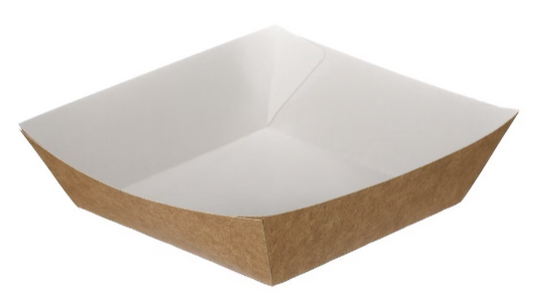 5" x 5" Kraft Folded Burger Tray