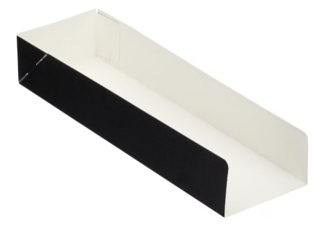 Black Folded Board Hotdog Tray