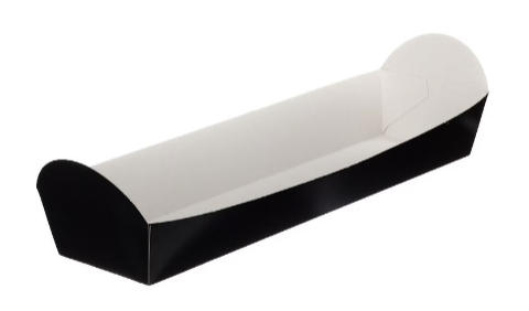 Black Folded Board Baguette Tray