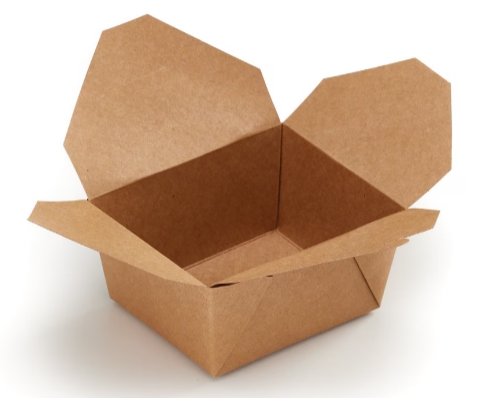 Small Kraft Folded Board Food Box (PE Lined)