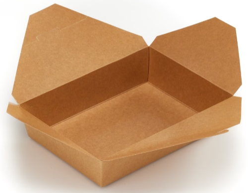 Large Kraft Folded Board Food Box (PE Lined)