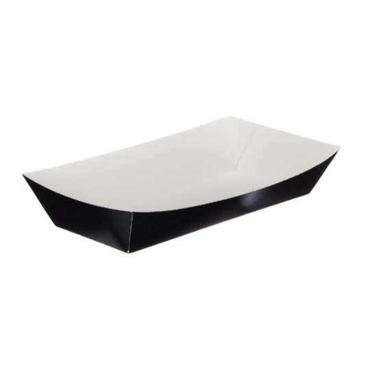Medium Black Folded Meal Tray