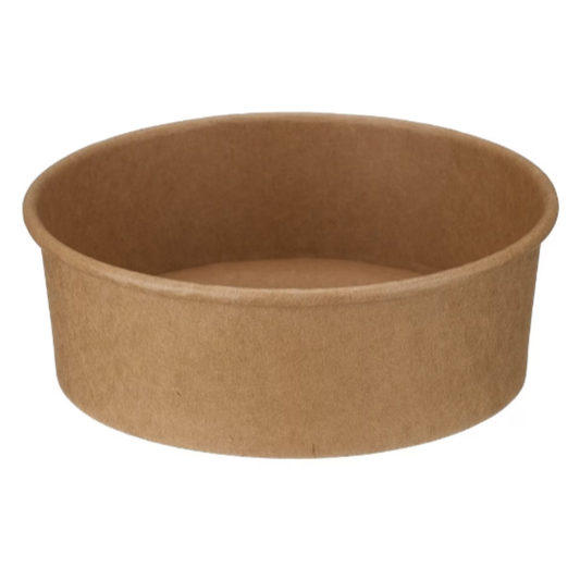500ml Kraft Round Deli Bowl (PE Lined)