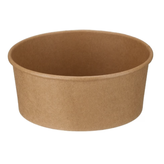 750ml Kraft Round Deli Bowl (PE Lined)