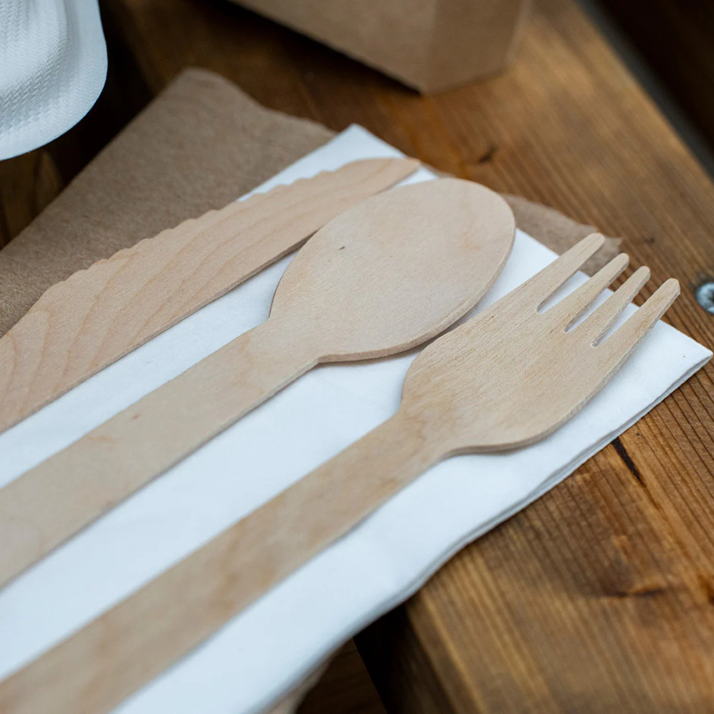 4-in-1 Wooden Cutlery Set