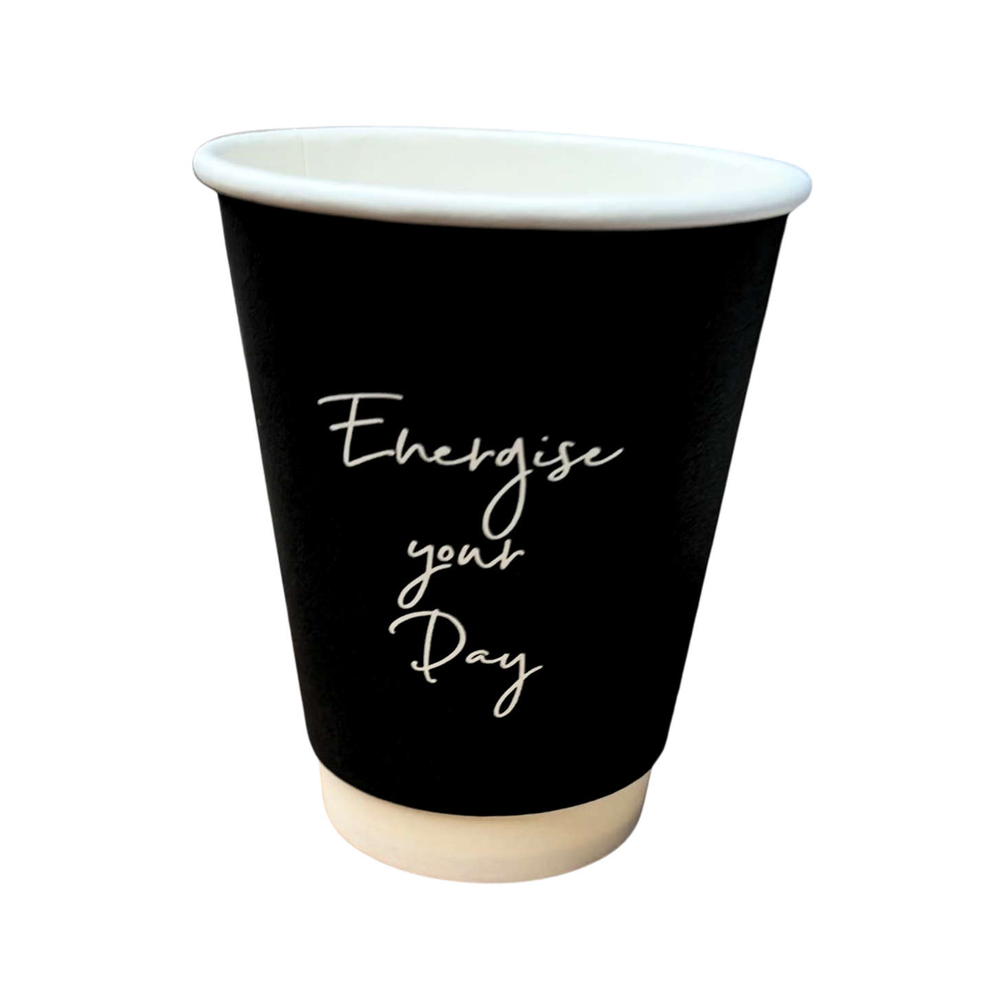 12oz Double Wall Recyclable Smooth Wall Paper Cups & Lids Combo