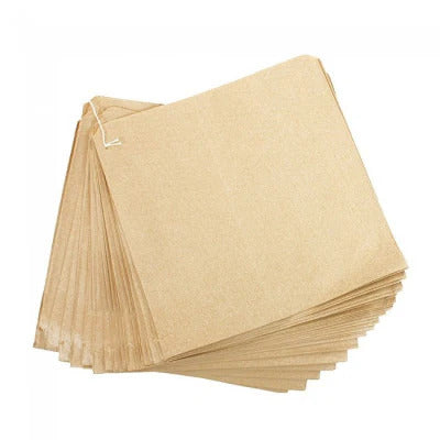 8.5" x 8.5" Brown Kraft Paper Bags Strung (Compostable)