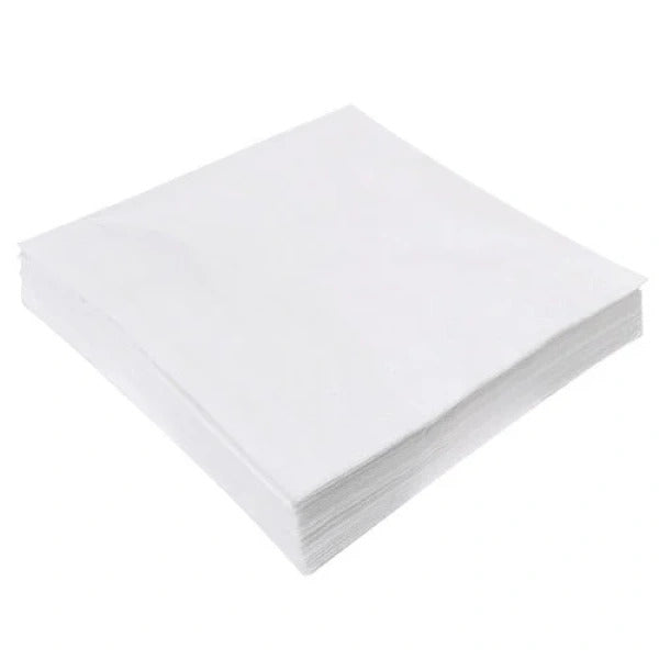 White 2 Ply 4 Fold Medium Paper Napkins